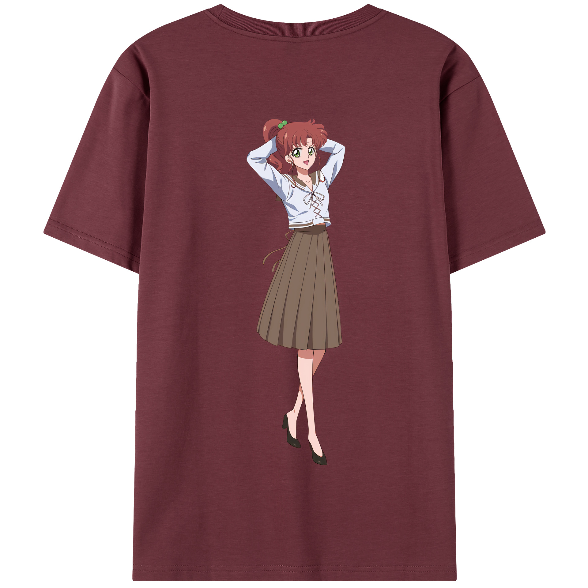 （画像用） 美少女戦士セーラームーン 木野 まこと きの まこと Sailor Moon Kino Makoto （セーラージュピター；Sailor Jupiter） 綿100％半袖Tシャツ（背面プリント）